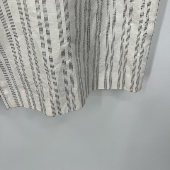 Rebecca Taylor Striped High Rise Pleated Wide Leg Pants - Picture 9 of 12